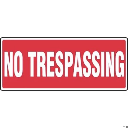 Accuform SAFETY SIGN NO TRESPASSING 7 in  X 17 in MADM563VP
